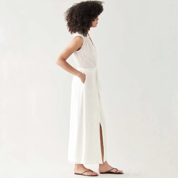 Brochu Walker Madsen Sleeveless Maxi Dress Salt White M - Picture 3 of 9